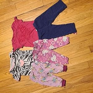 3 for $12 bundle with Baby girl 12 month clothes 5 piece Misc.